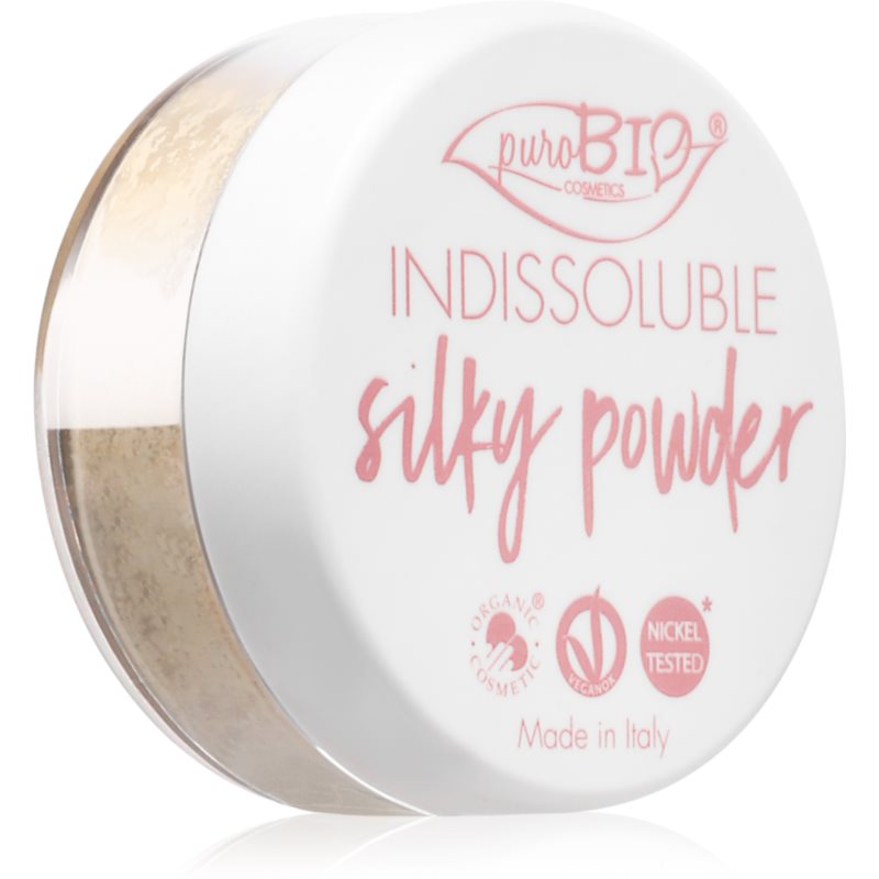 puroBIO Cosmetics Indissouble матираща насипна пудра цвят 03 Yellowish 8 гр.