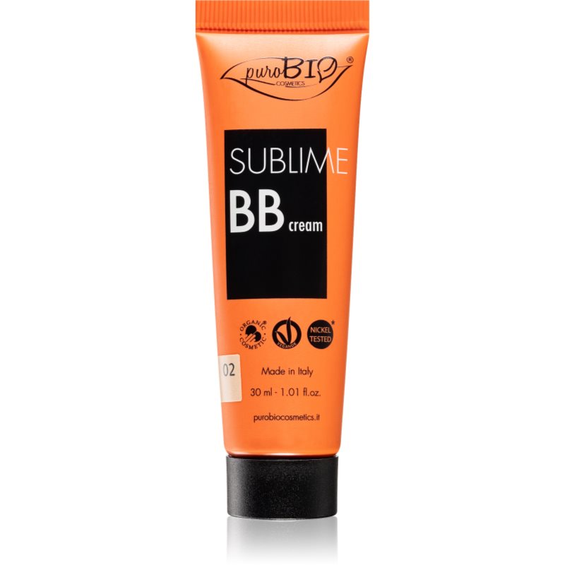 puroBIO Cosmetics Sublime BB Cream хидратиращ BB крем цвят 02 30 мл.