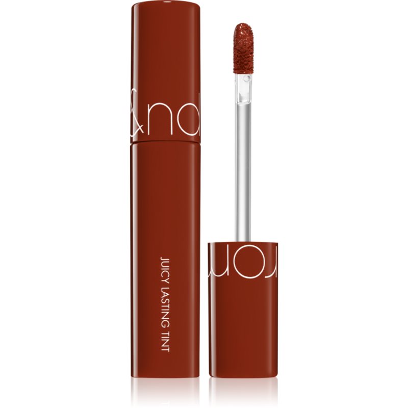 rom&nd Juicy Lasting силно пигментиран блясък за устни цвят #20 Dark Coconut 5