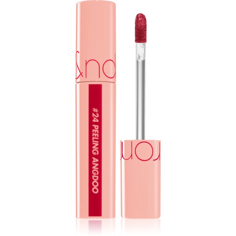 rom&nd Juicy Lasting силно пигментиран блясък за устни цвят #24 Peeling Angdoo 5