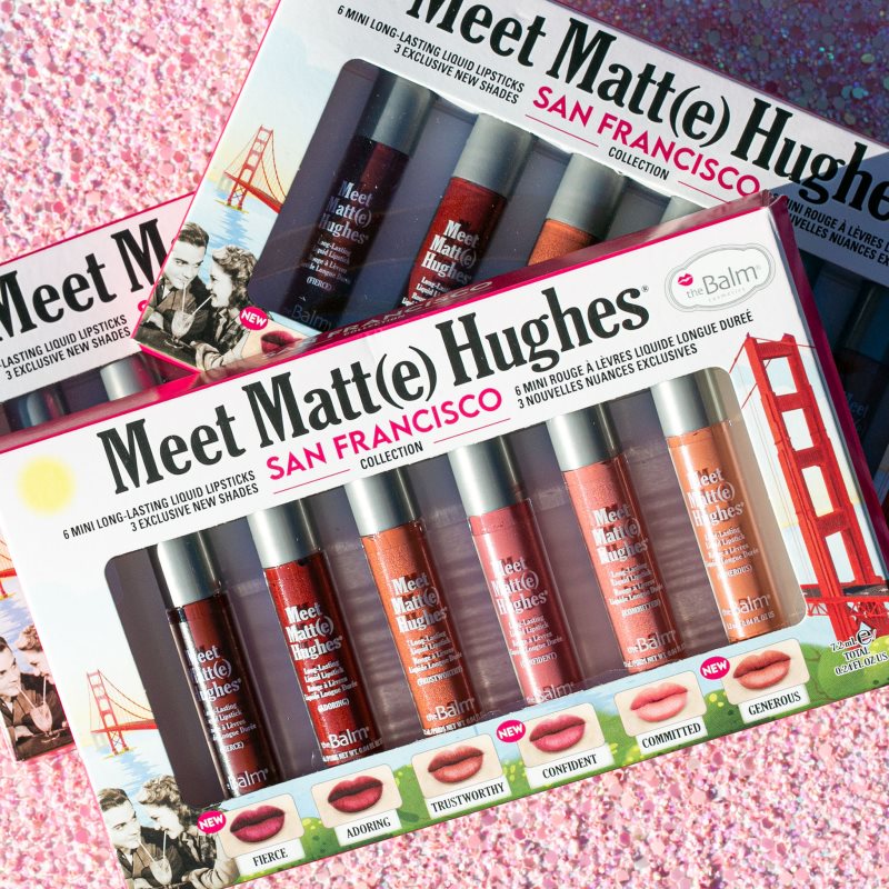 theBalm Meet Matt(e) Hughes Mini Kit San Francisco комплект течно червило за дълготраен ефект - Image 6