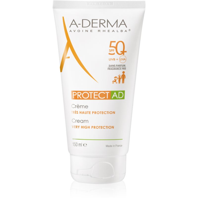 A-Derma Protect AD защитен слънцезащитен крем за атопична кожа на лицето  SPF 50+ 150 мл.