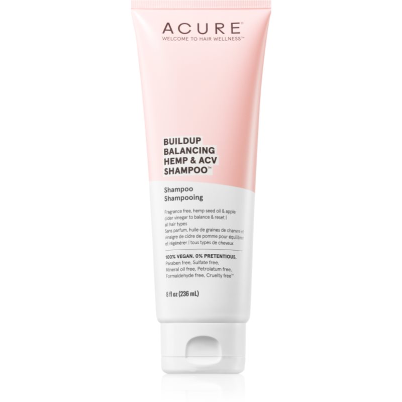 ACURE Brightening Balancing Hemp & ACV почистващ шампоан с конопено масло 236 мл.