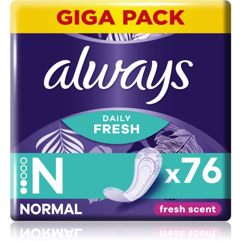 Always Daily Fresh Normal дамски превръзки парфюмиран 76 бр.