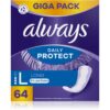 Always Daily Protect Long дамски превръзки без парфюм 64 бр.