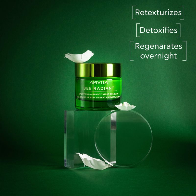 Apivita Bee Radiant Night Gel-Balm нощен детоксикиращ и изглаждащ гел-балсам 50 мл. на ниска цена