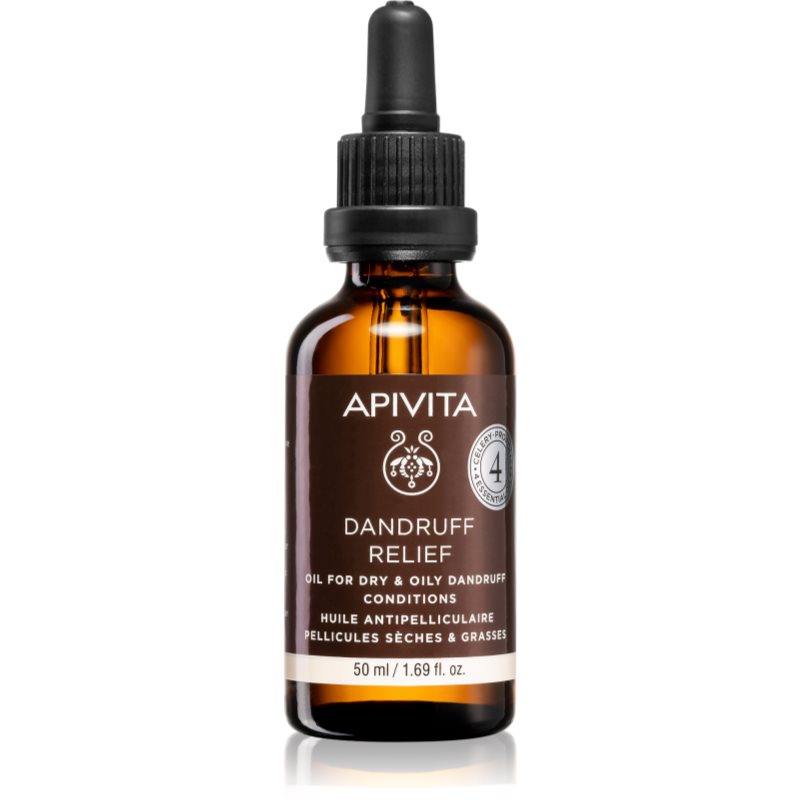 Apivita Dandruff Relief Oil грижа за скалпа против мазен пърхот 50 мл.
