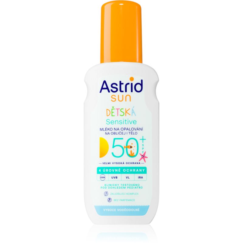 Astrid Sun Sensitive детско мляко за тен SPF 50+ в спрей 150 мл.