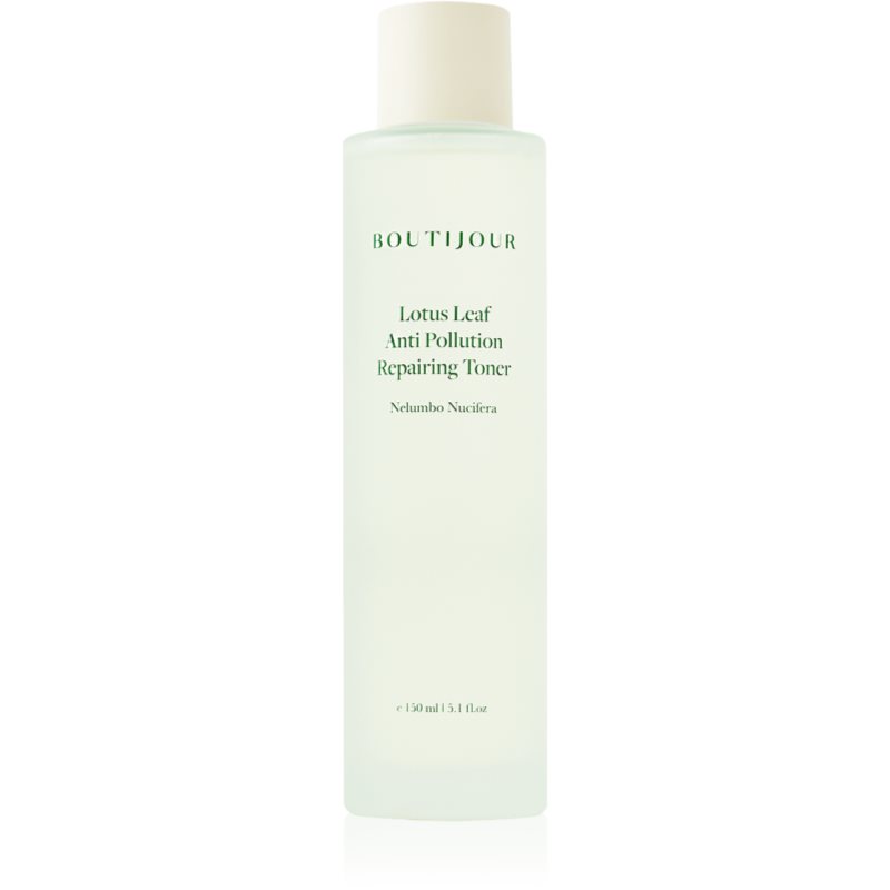 BOUTIJOUR Lotus Leaf Anti-Pollution Repairing Toner есенциален успокояващ тоник за чувствителна кожа на лицето 150 мл.