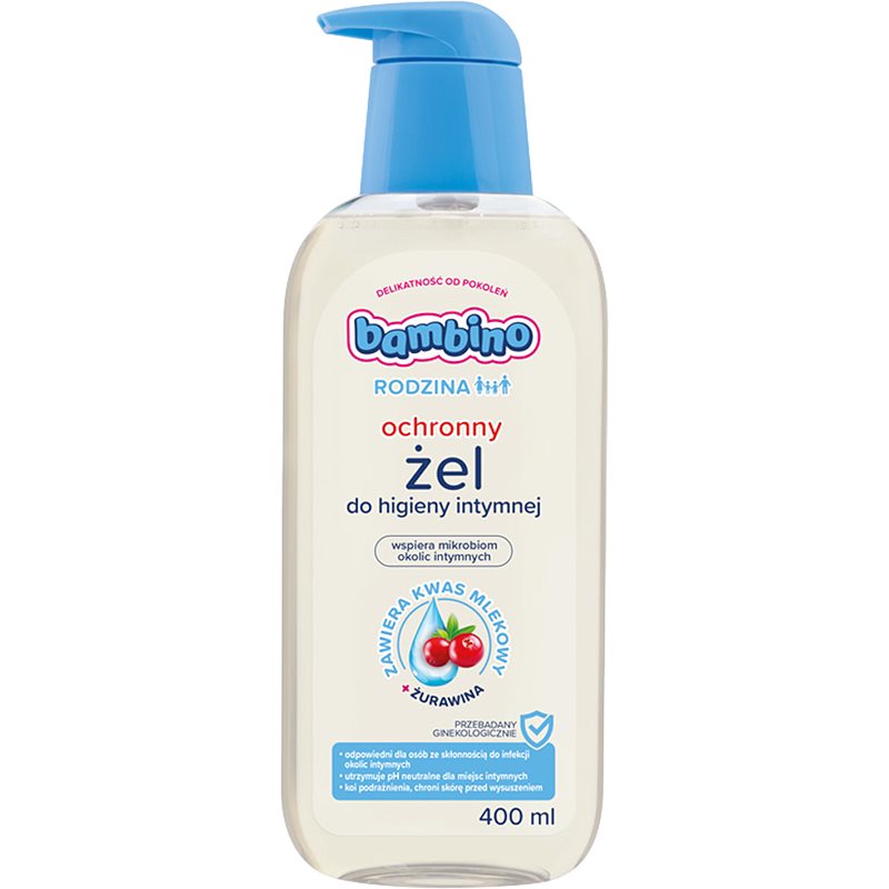 Bambino Family Protective Intimate Hygiene Gel гел за интимна хигиена Cranberry 400 мл.