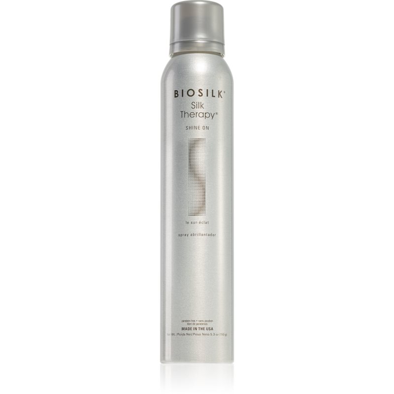 Biosilk Silk Therapy Shine On стилизиращ спрей за блясък и мекота на косата 150 гр.