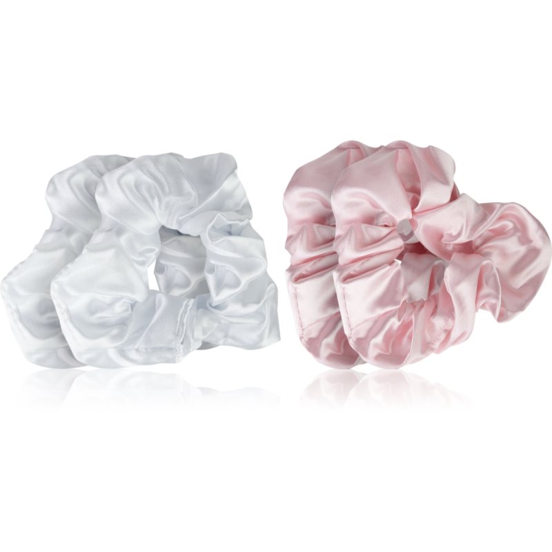 Brushworks Satin Scrunchies Pink & White ластици за коса на ниска цена