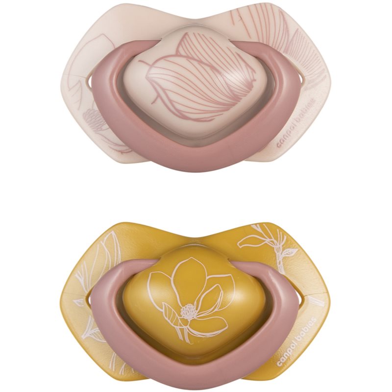 Canpol babies Light Touch Gold биберон 0-6m Pink 2 бр.
