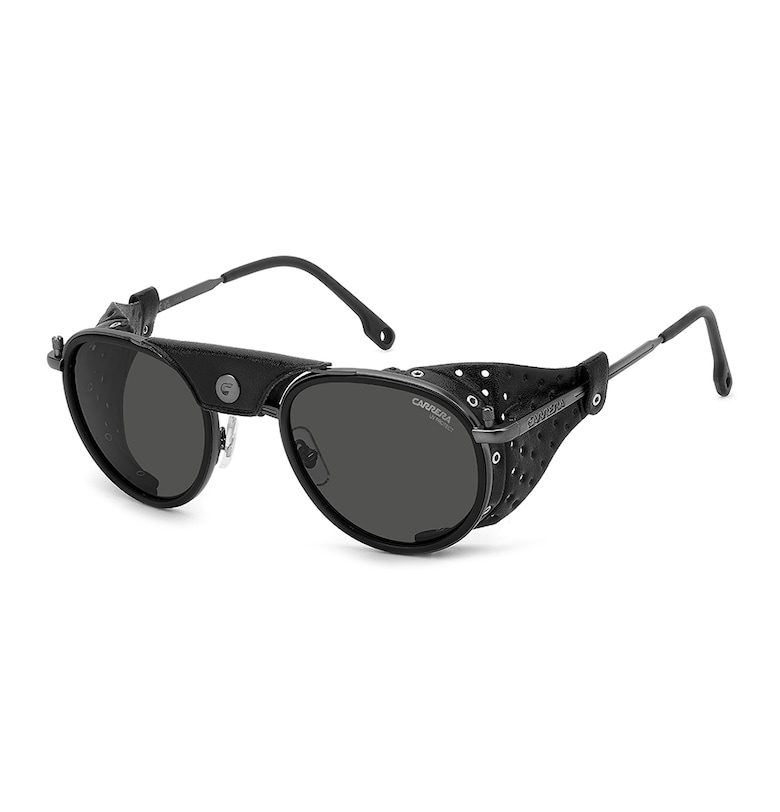 Carrera Слънчеви очила Aviator с кожа - Черен -