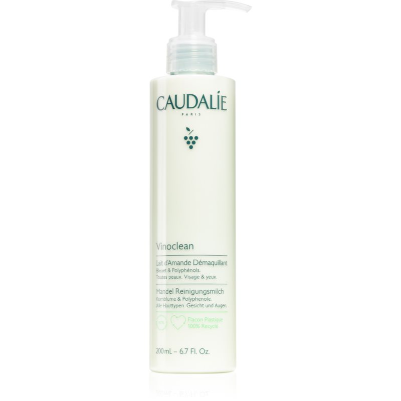 Caudalie Vinoclean мляко за почистване на грим за лице и очи 200 мл.