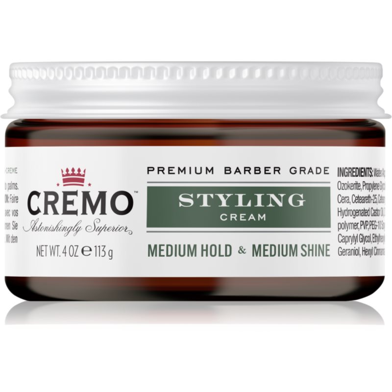 Cremo Hair Styling Cream Medium Styling хидратиращ стилизиращ крем За коса за мъже 113 гр. на ниска цена