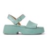 Demi-Wedge Leather Sandals With Buckle Camper