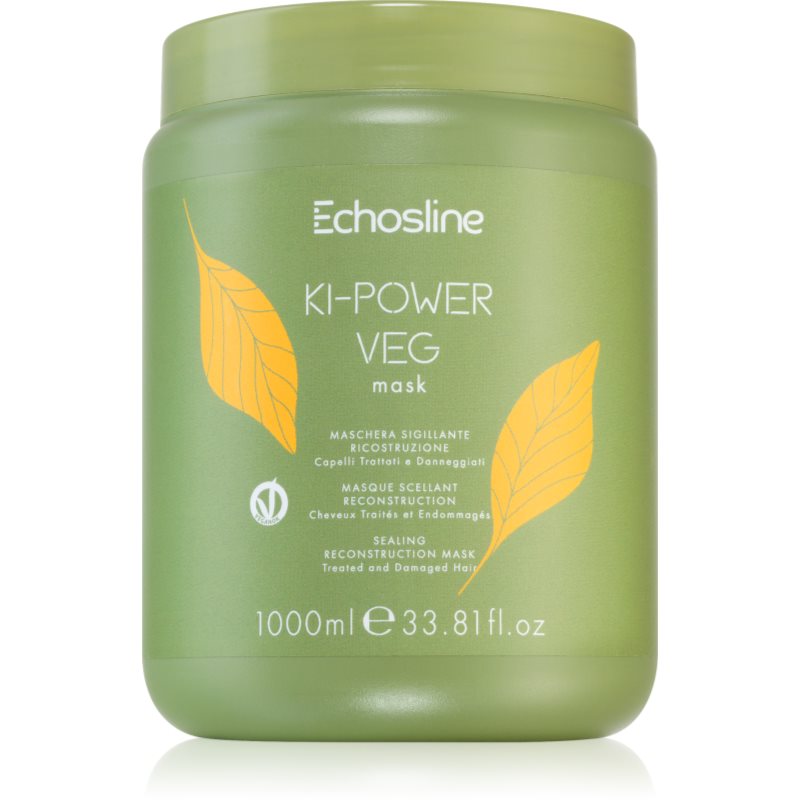 Echosline Ki-Power Veg Mask регенерираща маска за увредена коса 1000 мл.