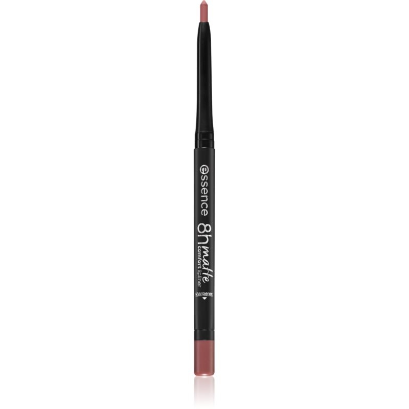 Essence 8h Matte Comfort матиран молив за устни с острилка цвят 04 Rosy Nude 0