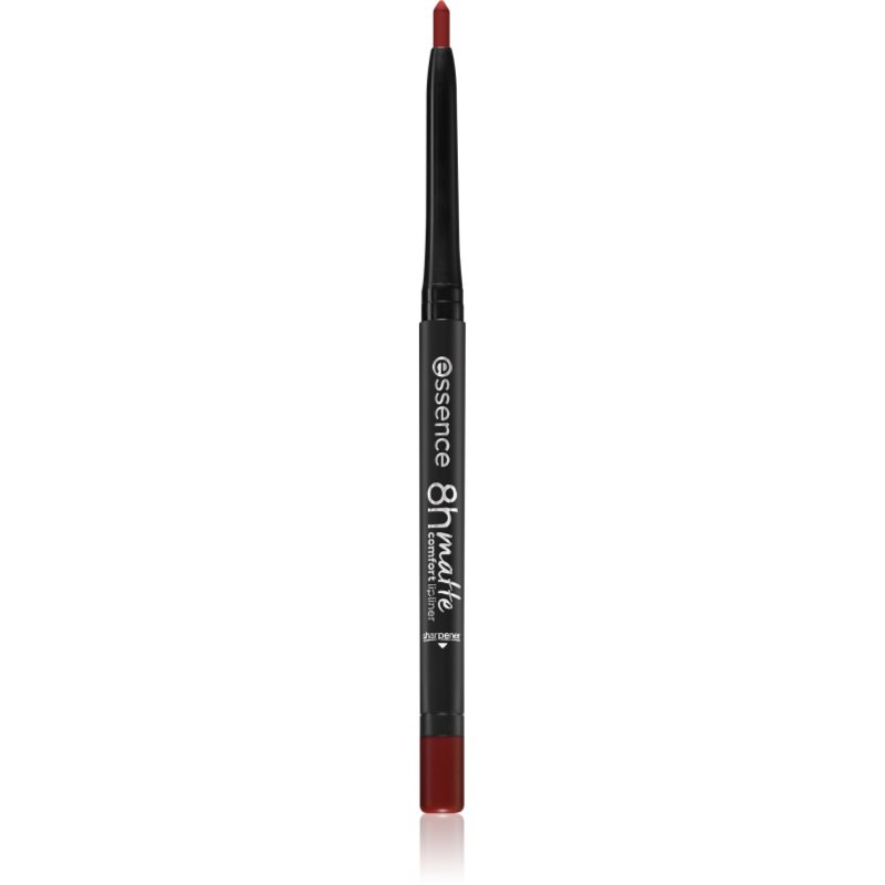 Essence 8h Matte Comfort матиран молив за устни с острилка цвят 08 Dark Berry 0