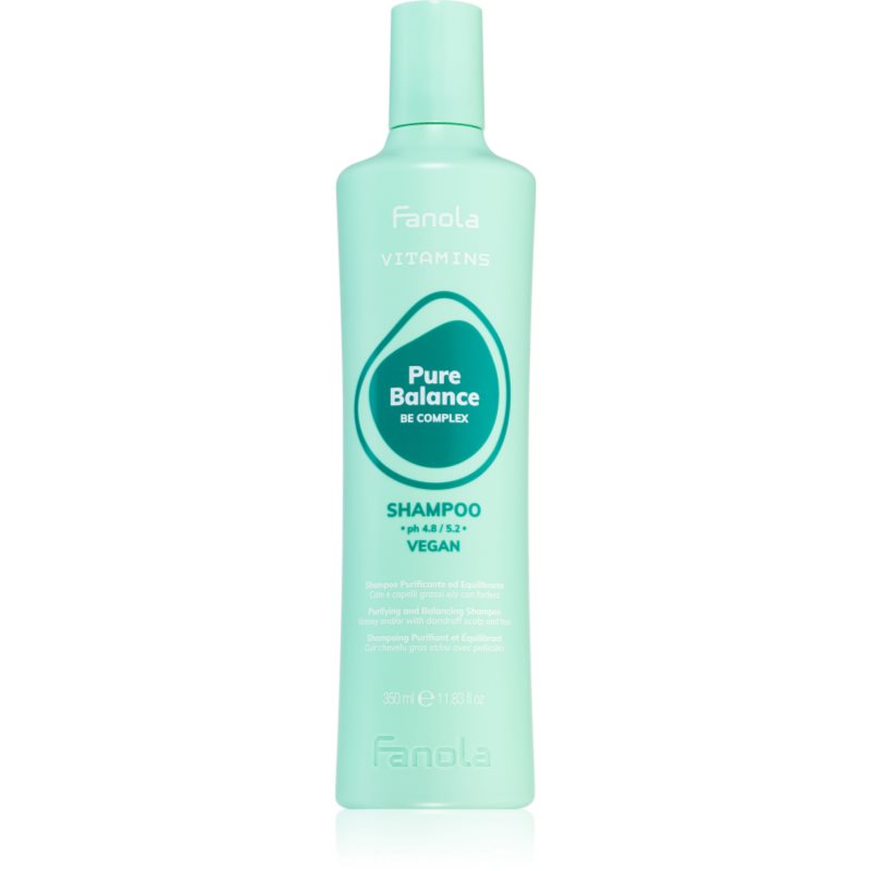 Fanola Vitamins Pure Balance Shampoo почистващ шампоан против мазен пърхот 350 мл.