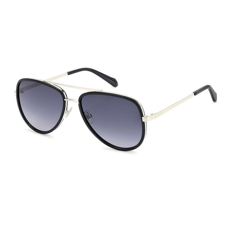 Fossil Слънчеви очила Aviator с градиента - Златист - Черен -