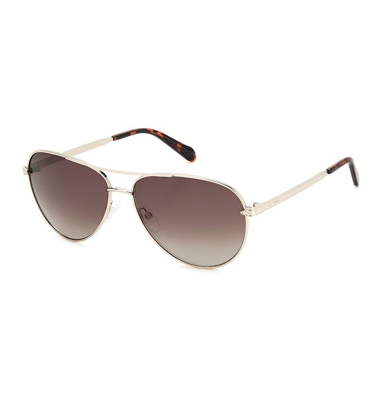 Fossil Слънчеви очила Aviator с метална рамка