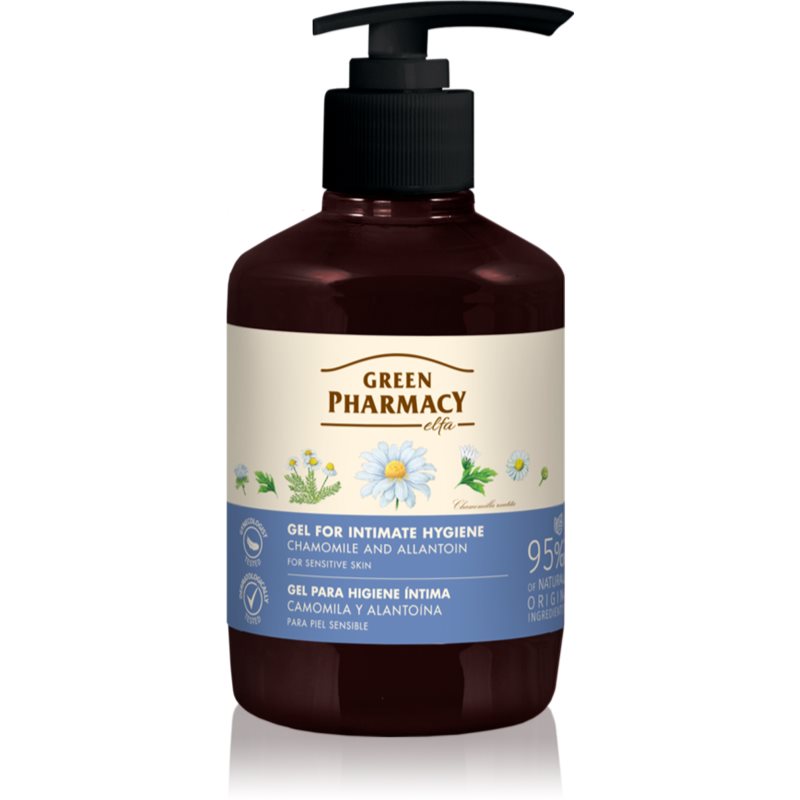 Green Pharmacy Chamomile Gel for Intimate Hygiene гел за интимна хигиена за чувствителна кожа 370 мл.