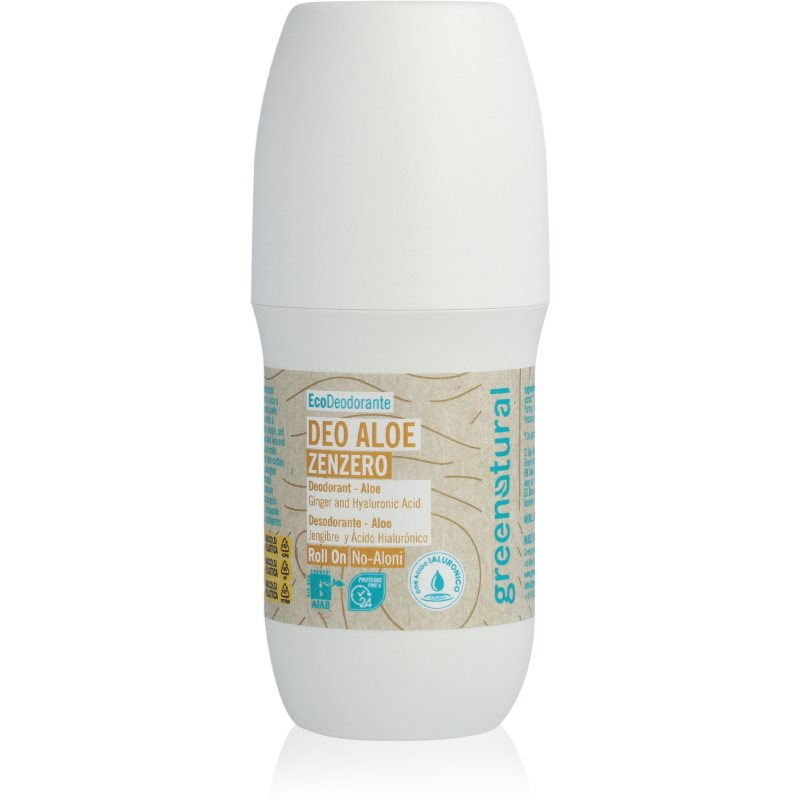 Greenatural Deodorant Roll-On Ginger минерален дезодорант с хиалуронова киселина 75 мл.