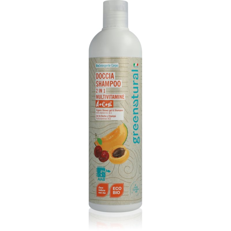 Greenatural Shower Gel & Shampoo душ гел и шампоан 2 в 1 с витамини A