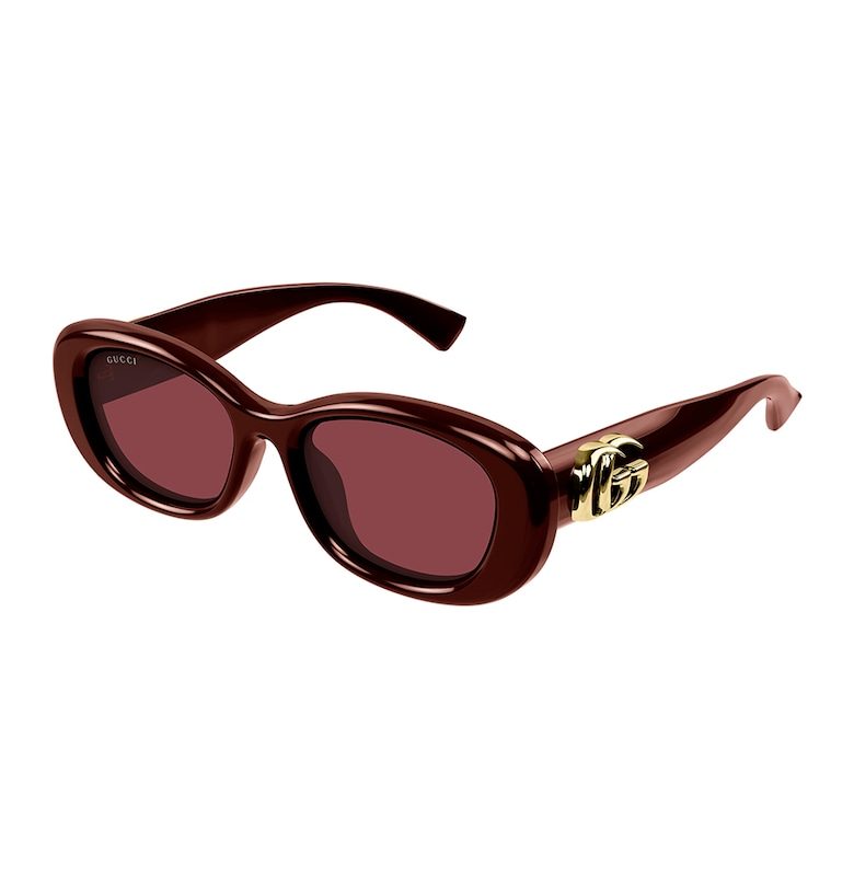 Gucci Овални слънчеви очила с масивни рамки