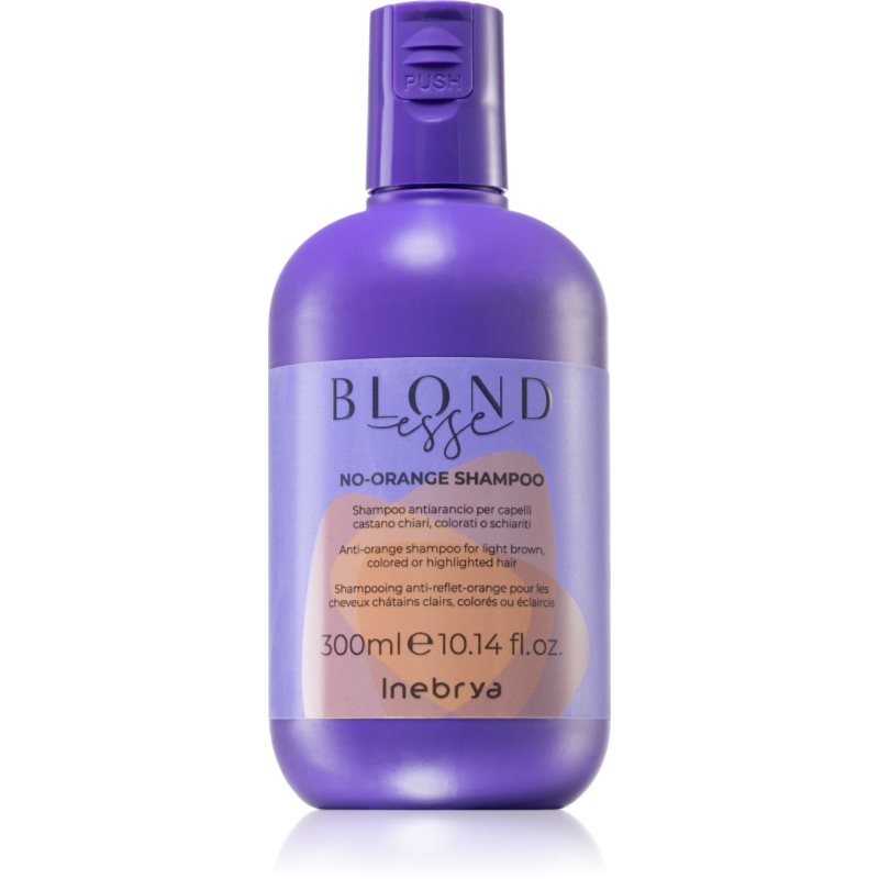Inebrya BLONDesse No-Orange Shampoo подхранващ шампоан неутрализиращ кафеникавите оттенъци 300 мл.