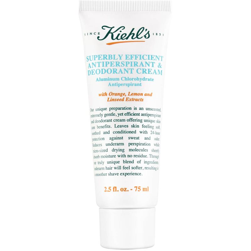 Kiehl's Superbly Efficient Antiperspirant & Deodorant Cream крем-антиперспирант за всички типове кожа на лицето 75 мл.
