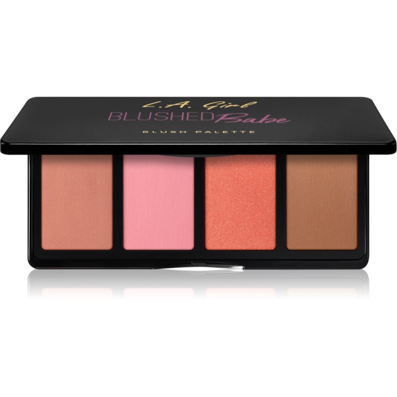 L.A. Girl Cosmetics Fanatic палитра с ружове цвят Blushed Babe 4x4 гр.