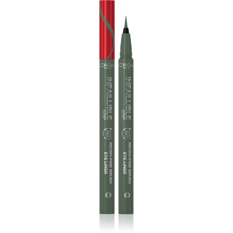 L’Oréal Paris Infaillible Grip 36h Micro-Fine liner очна линия писалка цвят 05 Sage Green 0