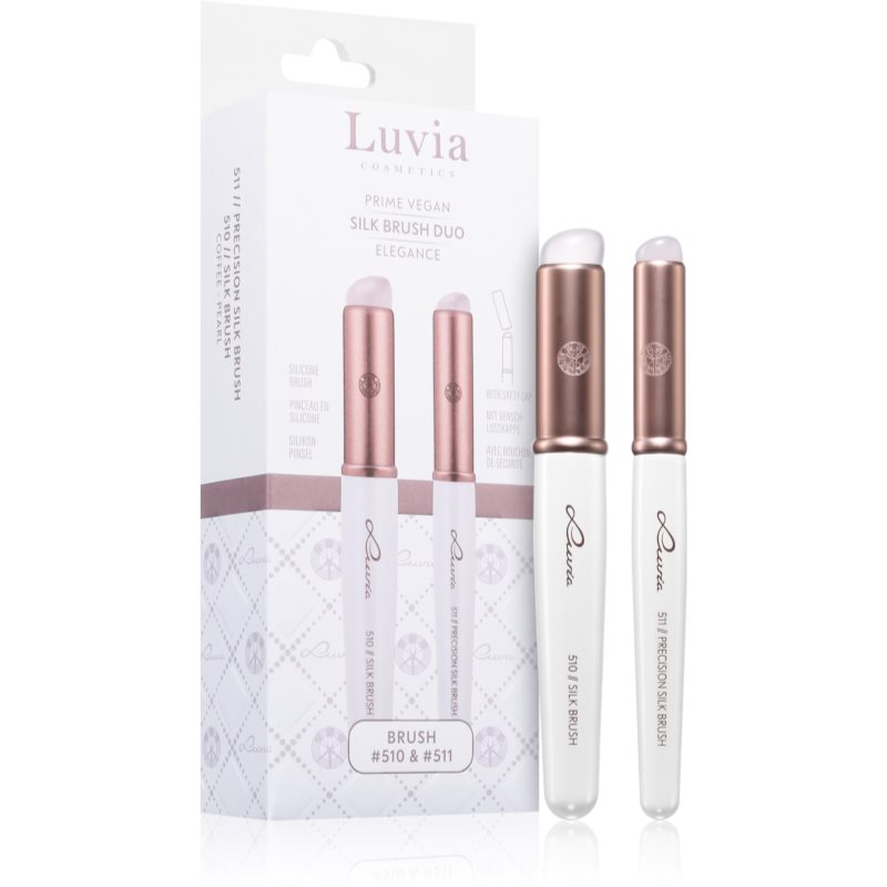 Luvia Cosmetics Silk Brush Duo Elegance комплект четки за сенки за очи