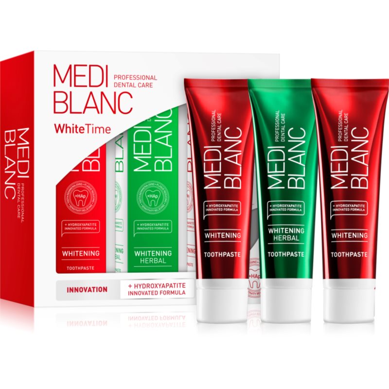 MEDIBLANC Dental Care White Time Set Комплект за дентална грижа за искрящи бели зъби 3x100 мл. на ниска цена