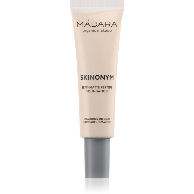 Mádara Skinonym Semi-Matte Peptide дълготраен фон дьо тен с пептиди цвят Porcelain 10 30 мл.