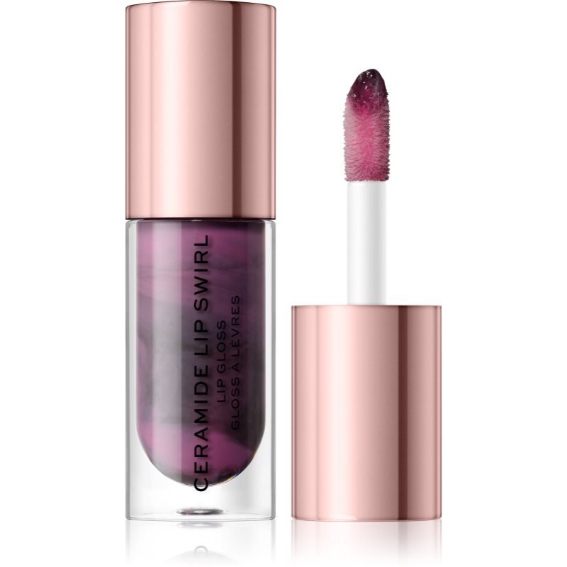 Makeup Revolution Ceramide Swirl хидратиращ блясък за устни цвят Cherry Mauve 4