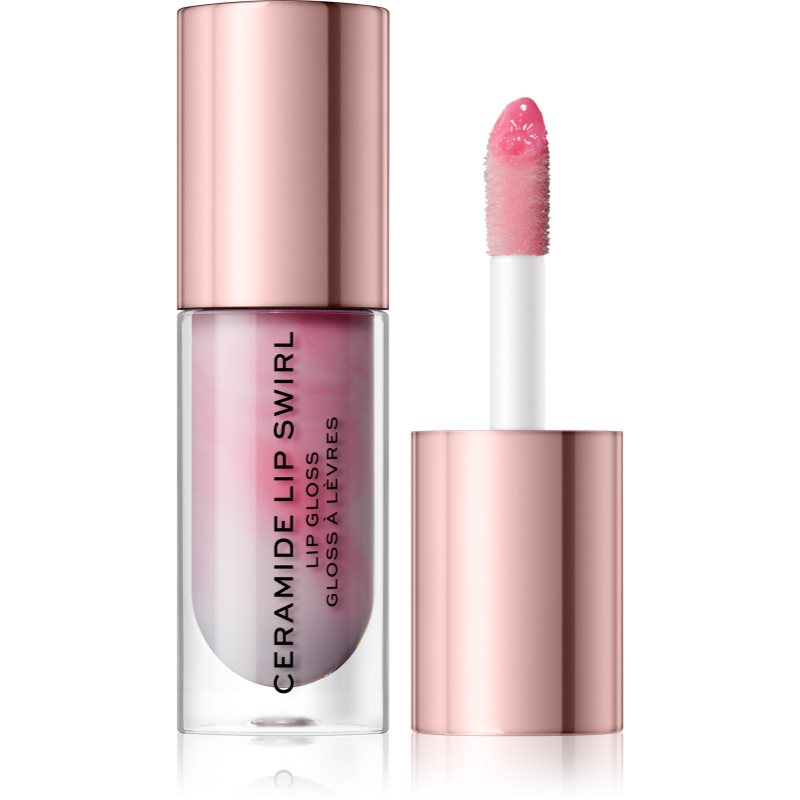 Makeup Revolution Ceramide Swirl хидратиращ блясък за устни цвят Pure Gloss Clear 4
