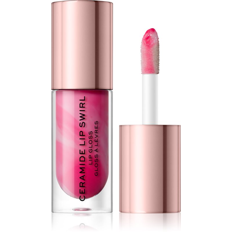 Makeup Revolution Ceramide Swirl хидратиращ блясък за устни цвят Sweet Soft Pink 4