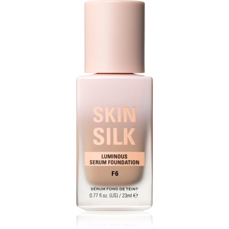 Makeup Revolution Skin Silk Serum Foundation лек фон дьо тен с озаряващ ефект цвят F6 23 мл.