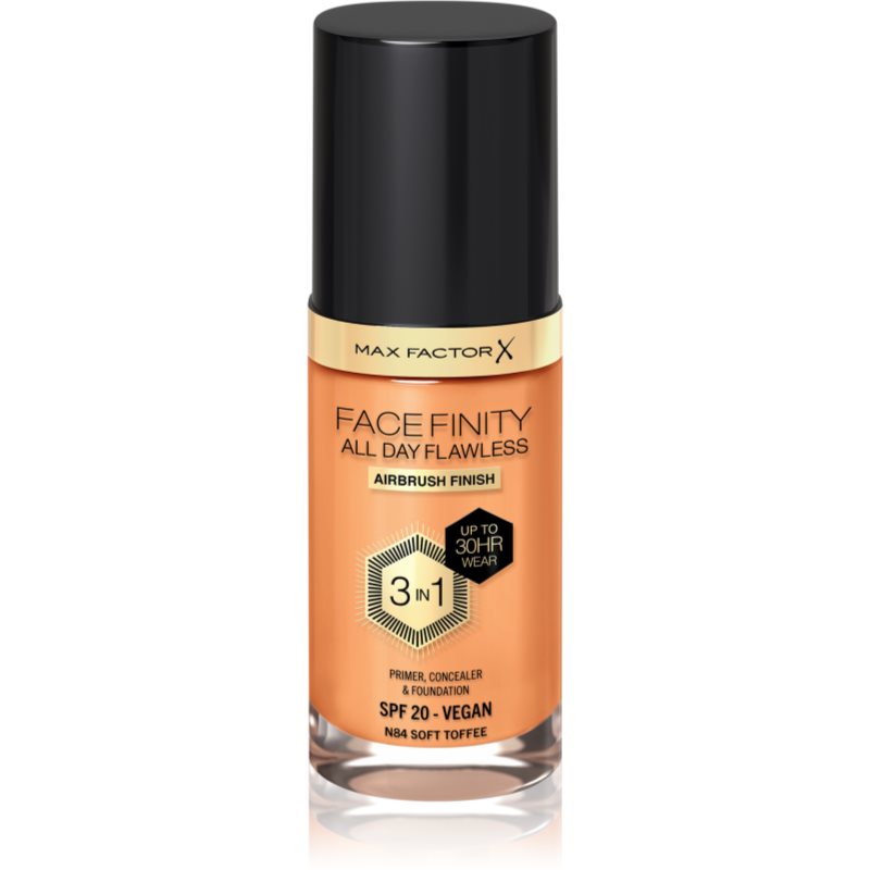 Max Factor Facefinity All Day Flawless дълготраен фон дьо тен SPF 20 цвят 84 Soft Toffee 30 мл.