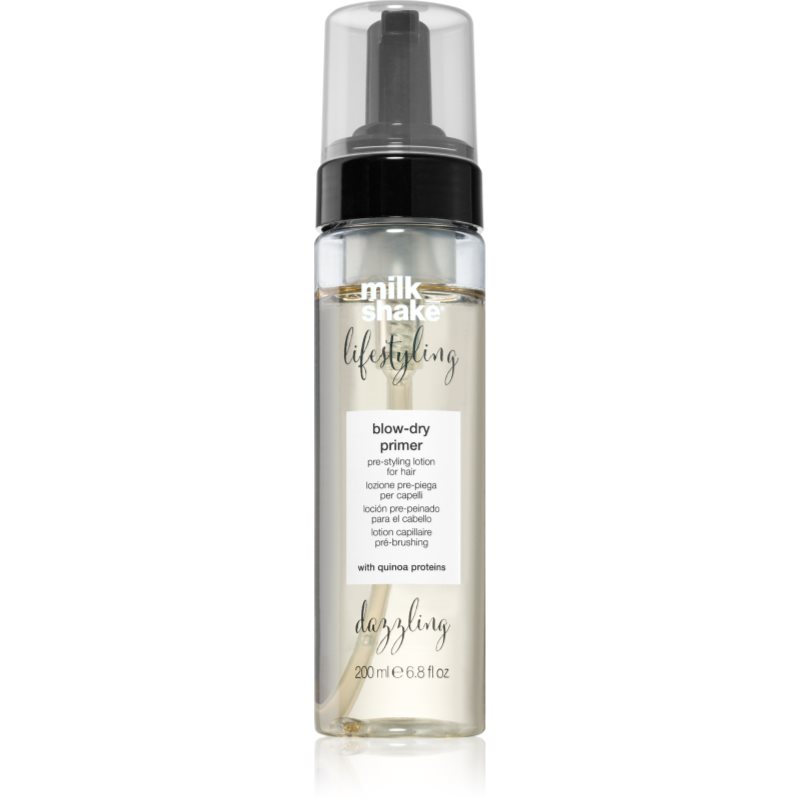 Milk Shake Lifestyling Blow-dry Primer пяна за коса за топлинно третиране на косата 200 мл.