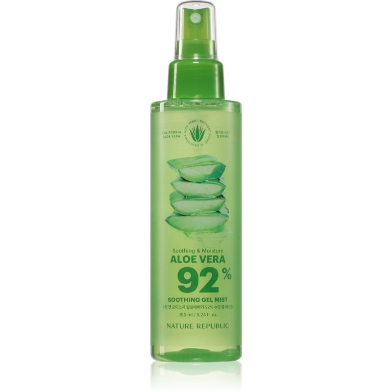 NATURE REPUBLIC Soothing & Moisture Aloe Vera 92% Soothing Gel Mist охлаждаща и освежаващ мъгла  с успокояващ ефект 155 мл.