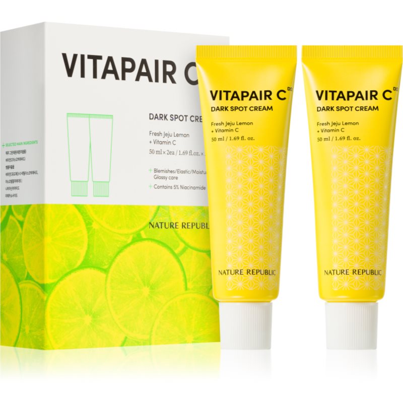 NATURE REPUBLIC Vitapair C Dark Spot Cream освежаващ гел крем за кожа с хиперпигментация 2x50 мл.