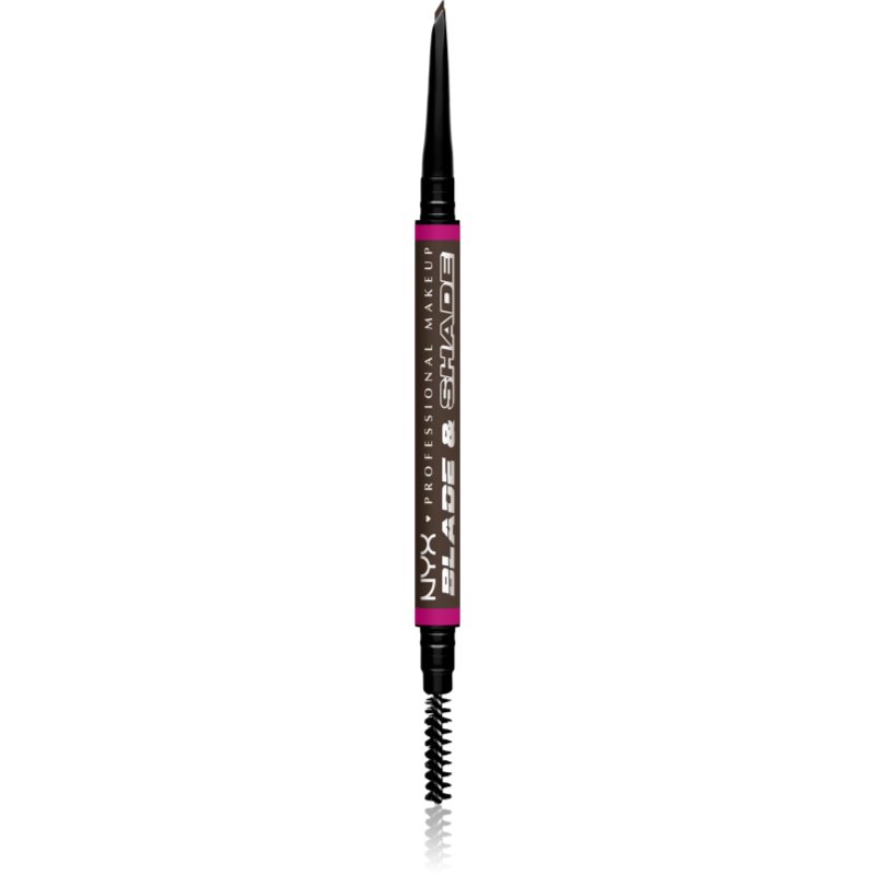 NYX Professional Makeup Blade & Shade молив за вежди с четка цвят Espresso 0.06 гр.