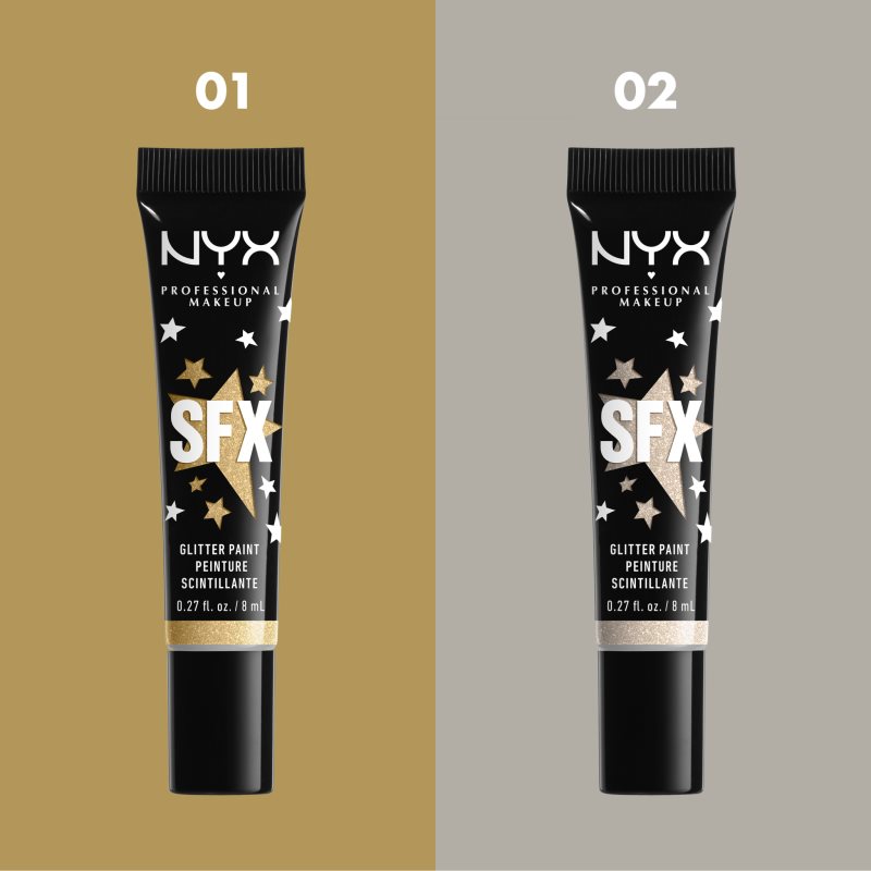 NYX Professional Makeup Halloween Glitter Paint брокат за лице и тяло цвят 02 Broomstick Baddie 8 мл. на ниска цена