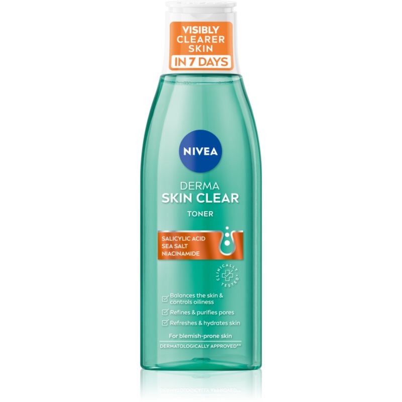 Nivea Derma Skin Clear почистваща вода за лице 200 мл.