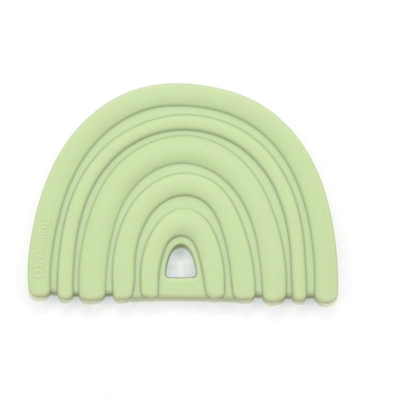 O.B Designs Rainbow Teether гризалка Green 3m+ 1 бр.